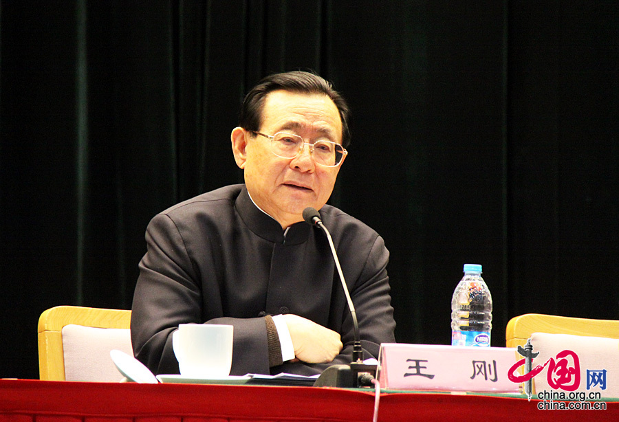 2013年11月28日，中國計劃生育協會第七屆全國理事第四次全體會議在北京召開。圖為中國計生協會長王剛講話。 中國網記者 戴凡/攝影