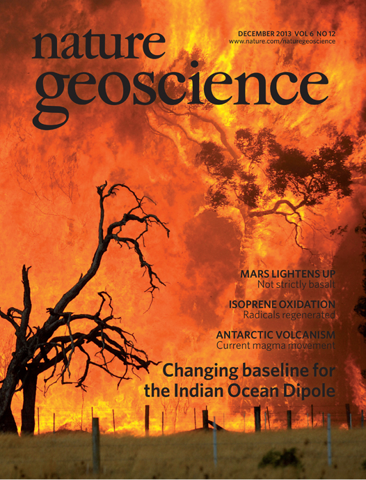 图2:nature geoscience杂志2013年12月刊封面