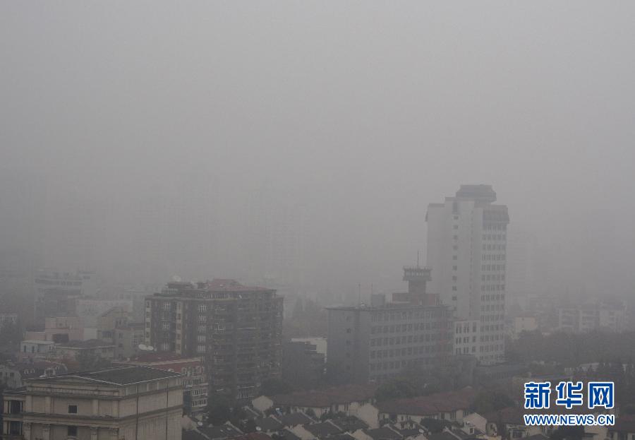 上海雾霾天气持续 市教委叫停学生户外活动[组图]