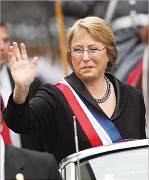 智利前女总统再次赢得智利总统大选