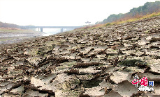 图为2013年12月14日，河床龟裂的胥浦河己底朝天。中国网图片库 周晓明 摄影