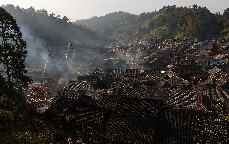 贵州省黎平县双江乡黄岗村全景。中国网图片库 赖鑫琳/摄