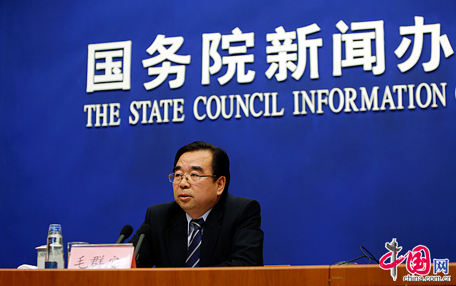 2014年1月7日,國家衛生和計劃生育委員會宣傳司司長、新聞發言人毛群安 中國網記者 楊佳攝