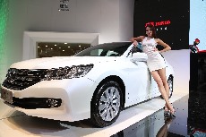 2013年11月6日，河南郑州，国际汽车展上展销的品牌汽车。 中国网图片库 耿国庆 摄
