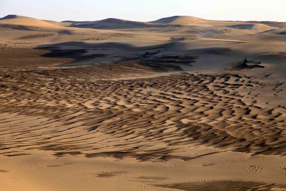 在干旱的西北内陆,沙漠是司空见惯的