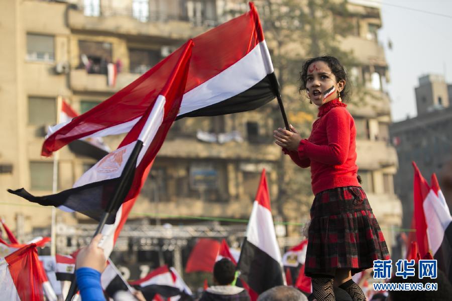 埃及民眾慶祝推翻穆巴拉克政權三週年