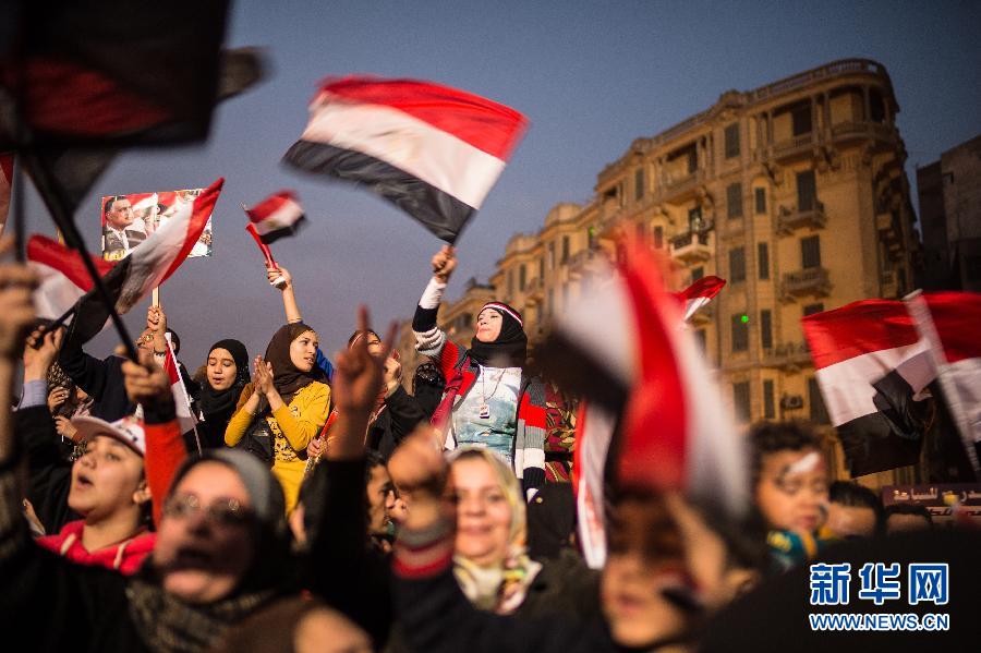 埃及民眾慶祝推翻穆巴拉克政權三週年