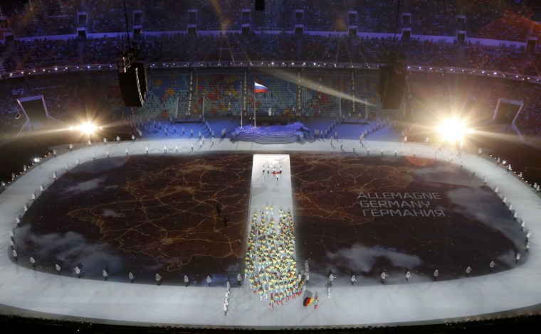 索契冬奥会开幕式运动员入场仪式有亮点