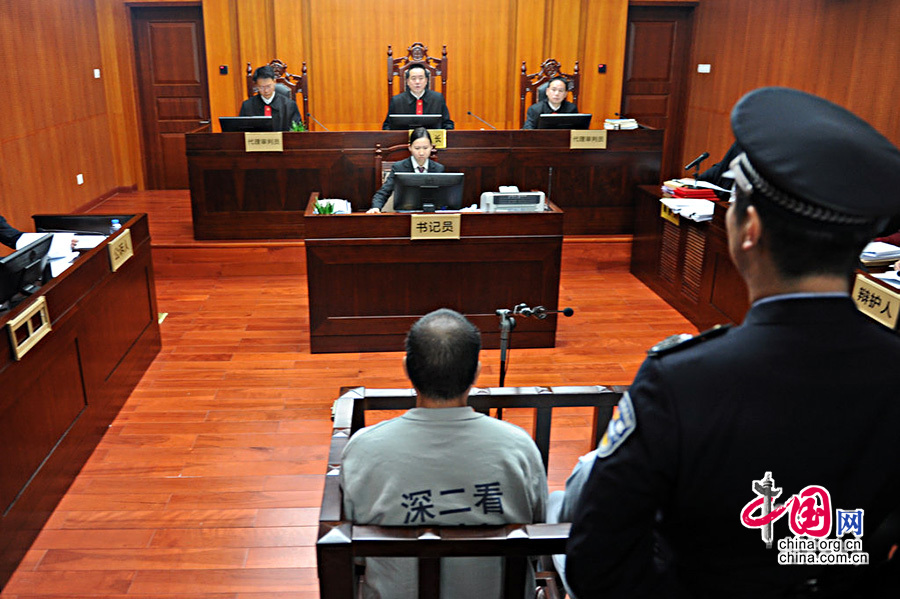 2014年02月26日，广东省深圳市，图为周伟思庭审现场。