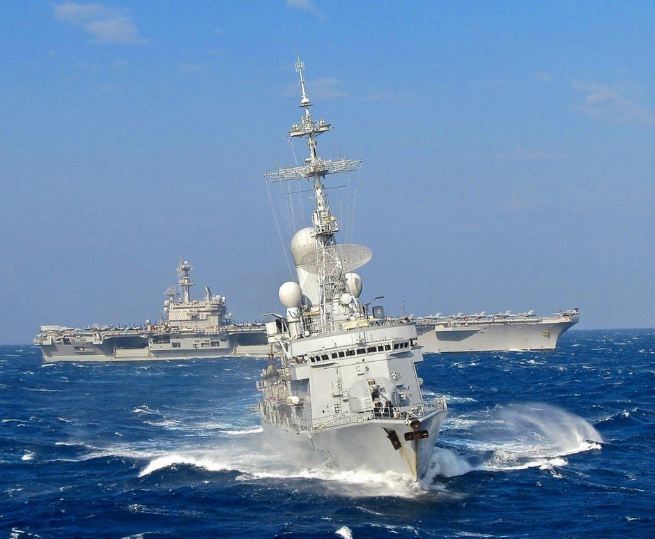 美法航母戰艦在地中海聯演 “封堵”黑海口[組圖]