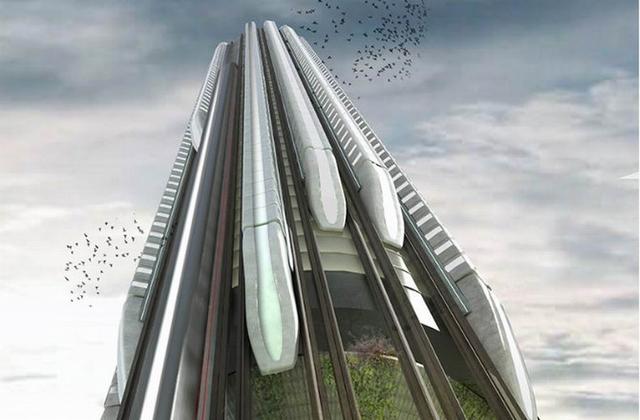英国在摩天大楼上安装“高速列车”