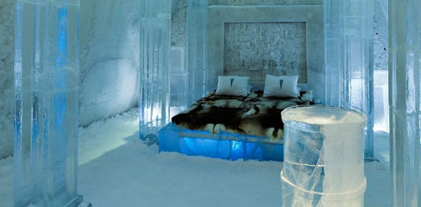 探访瑞典会融化的冰雪旅馆 你敢在冰床睡觉吗