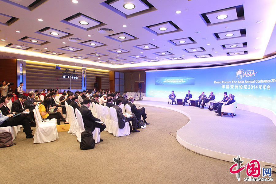 2014年4月10日，博鳌亚洲论坛，“网络空间的行为准则与国际合作”分论坛现场。中国网记者 孙磊摄影