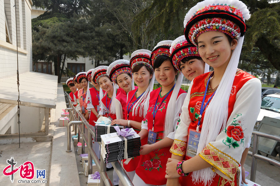 4月12日，“民族自治州成就展”系列活動之大理白族文化周在北京民族文化宮開幕。圖為開幕式現場。 人民畫報社 吳亮攝影
