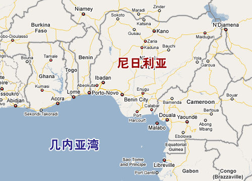 尼日利亚地图位置图片
