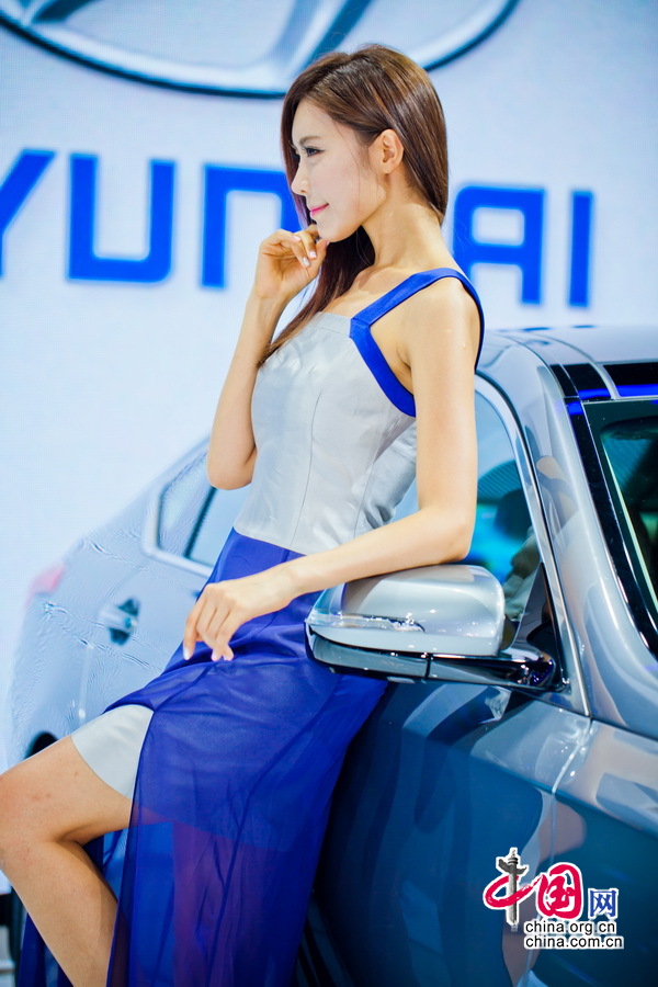 2014国际车展现代展台模特