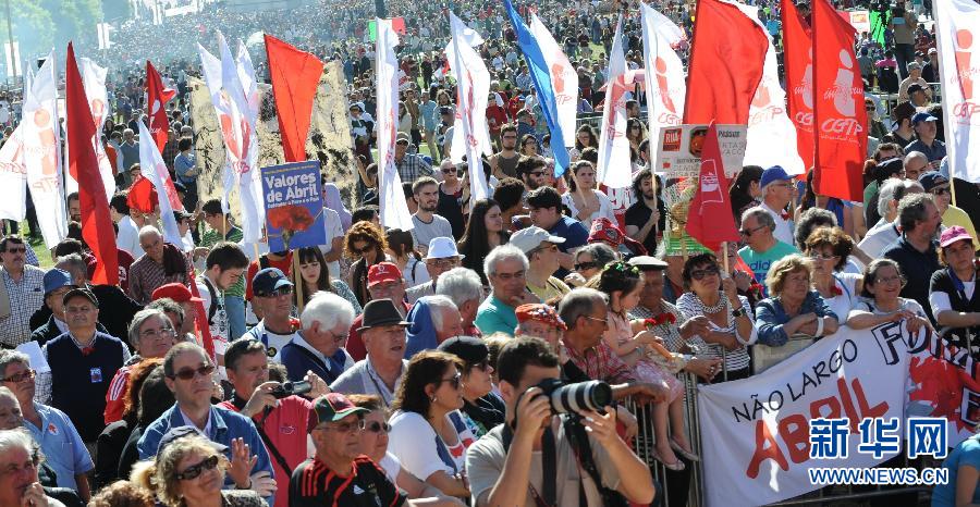 （國際）（1）葡萄牙首都舉行“五一”勞動節遊行集會