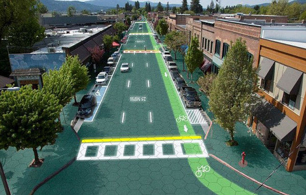美推出“太阳能公路”可为车辆供电
