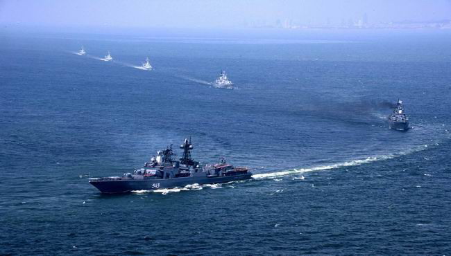 中俄海上联合-2014军演将进入第三个阶段
