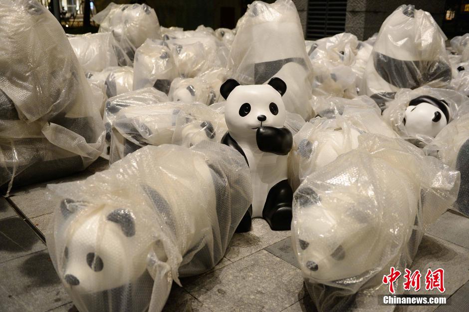 百隻“熊貓”“霸佔”上海街頭 宣傳環保