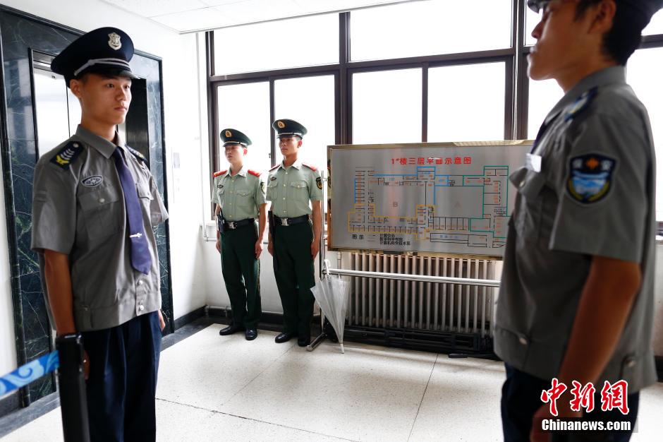 北京2014年高考閱卷現場 評卷現場武警保衛