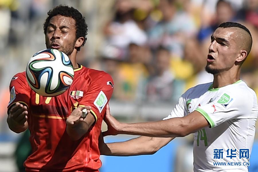 （世界盃）（16）足球——小組賽H組：比利時隊對陣阿爾及利亞隊