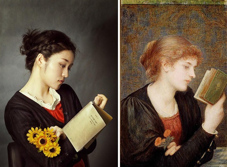 惊艳!<em>女孩</em>模仿<em>世界名画</em>造型似穿越(图)_生活频