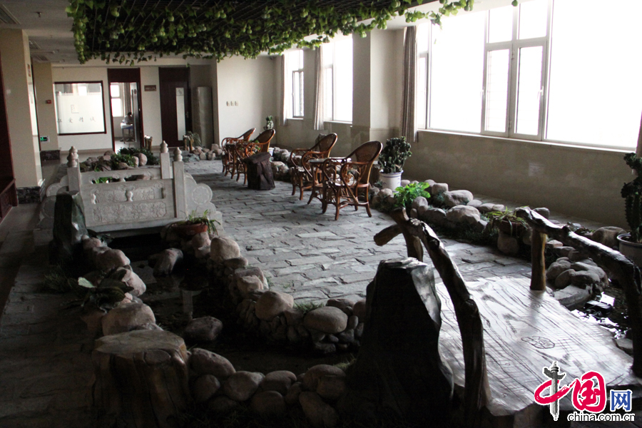 供患者休息候診的室內園林。 中國網記者 劉璟攝影