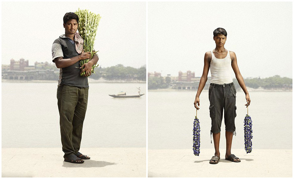 丹麥攝影師拍印度賣花男子繽紛世界[組圖]