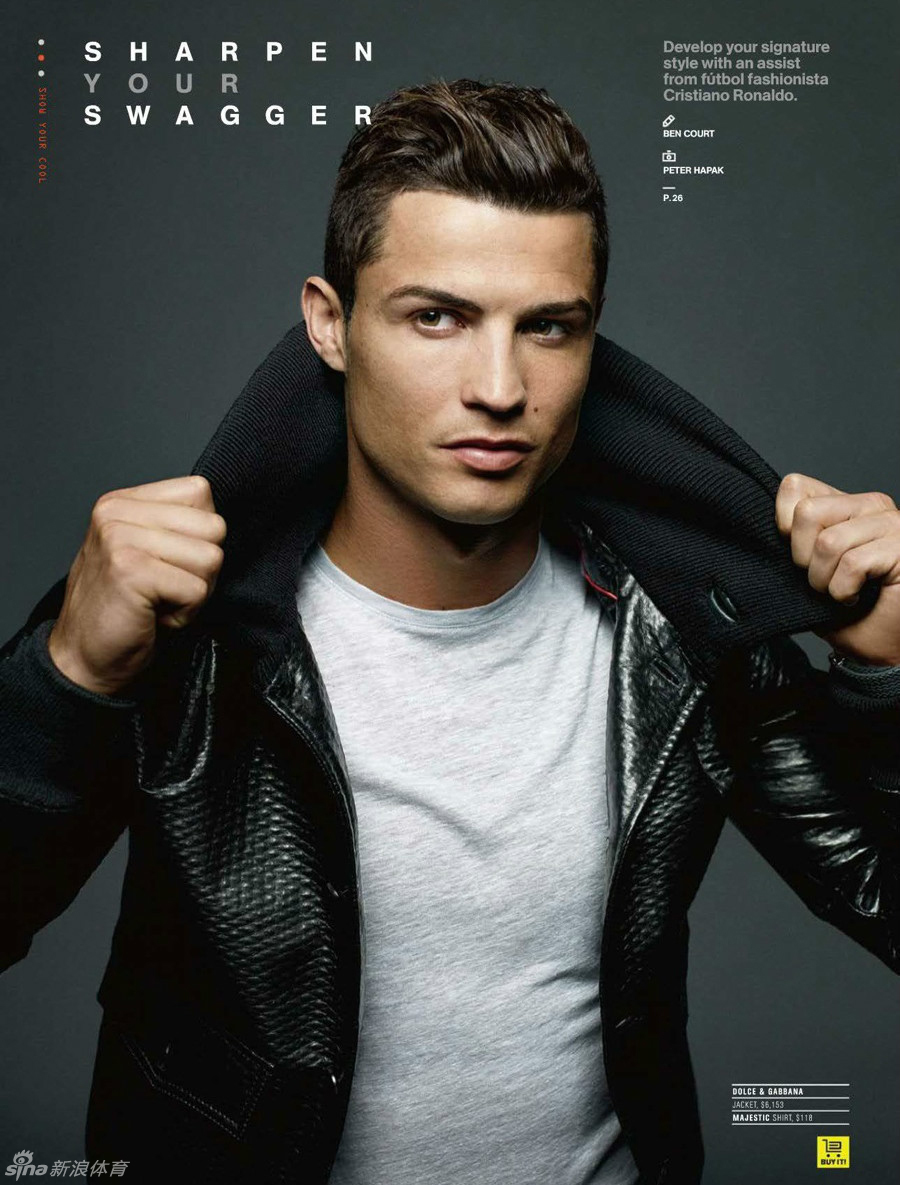 C罗拍半裸写真 大秀肌肉完美好身材显露无疑_体育中国_中国网