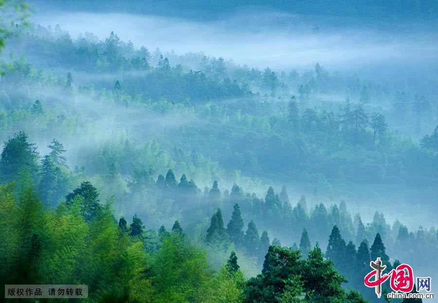 井冈山，位于江西省吉安市境内，是集人文景观、自然风光和高山田园为一体的山岳型风景旅游区。