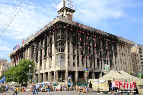 乌克兰基辅独立广场再次发生骚乱 乌克兰基辅独立广场再次发生骚乱