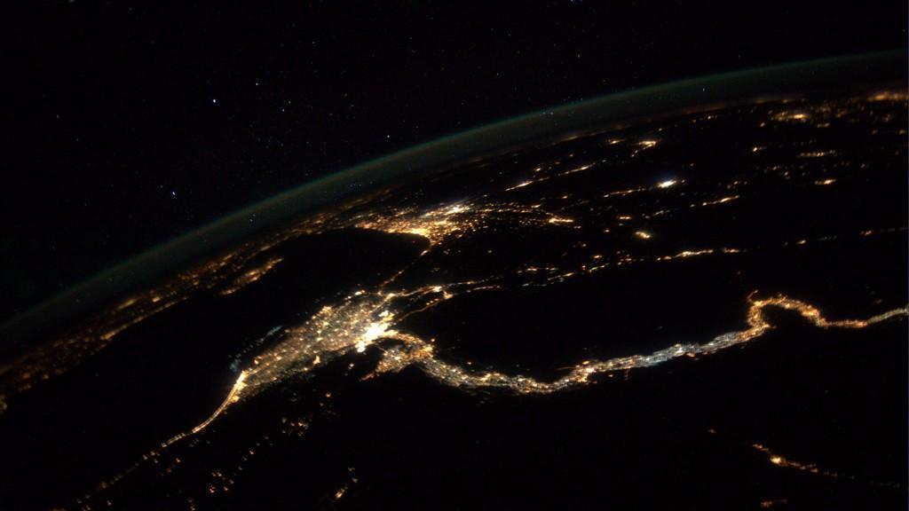 國際空間站宇航員推特分享北京夜景
