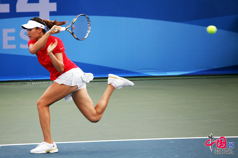 8月24日，2014南京青奥会网球女子单打决赛在中国网球学院举行，中国选手徐诗霖成功夺冠。中国网 李佳 摄影
