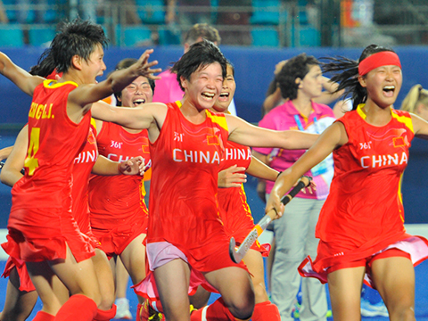 青奥女子五人制曲棍球:中国队战胜荷兰夺冠