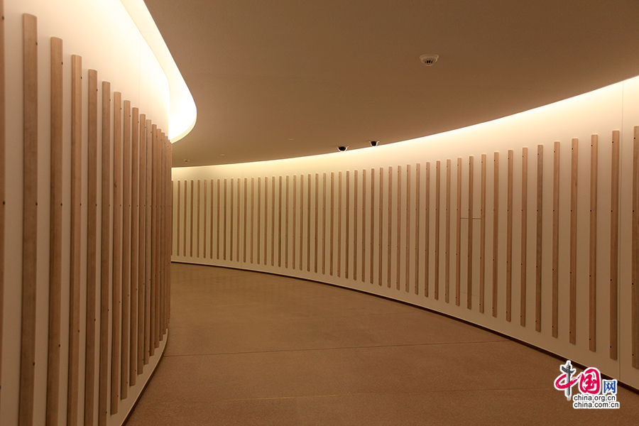 内部原木条设计的墙壁