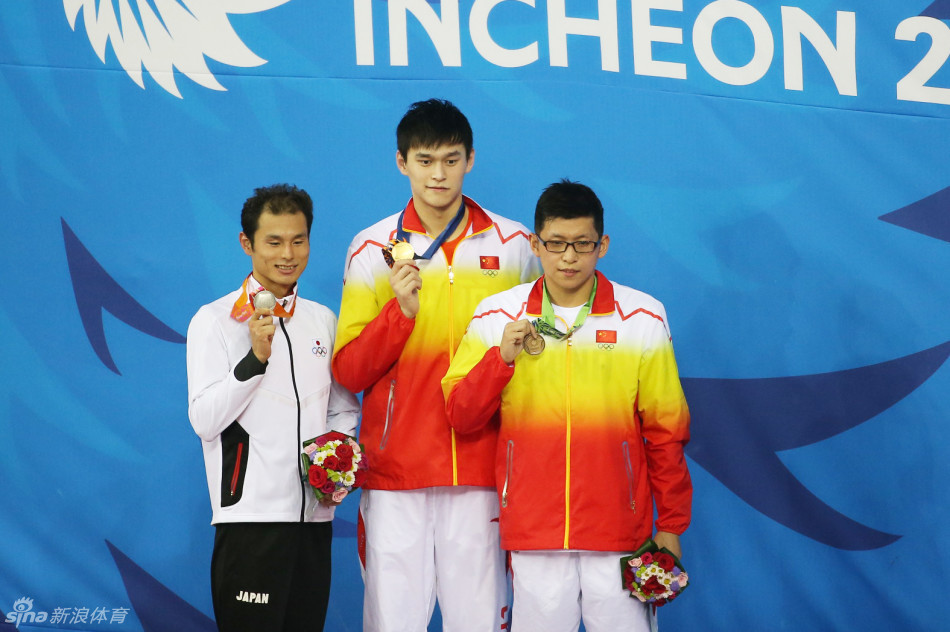 1500米自由泳孙杨全程领先轻松夺冠 朴泰桓获第4