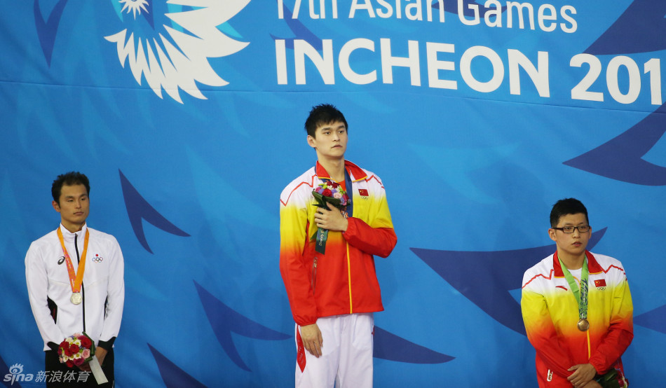 1500米自由泳孙杨全程领先轻松夺冠 朴泰桓获第4