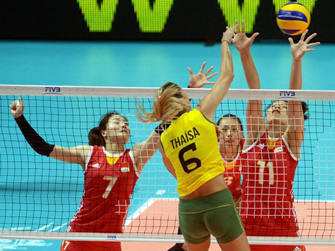 世锦赛六强赛:中国女排0-3巴西 吞17连败