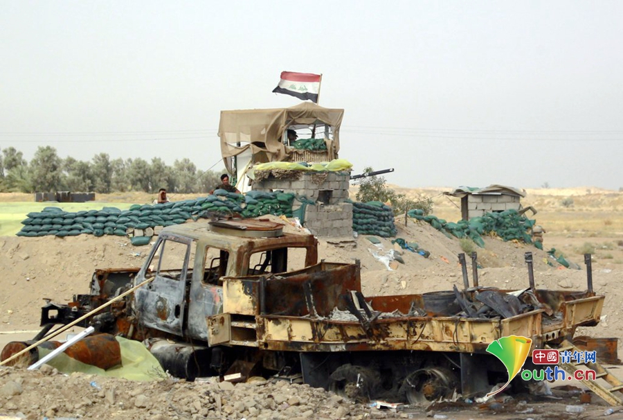 伊拉克士兵駐守從IS手中奪回重鎮