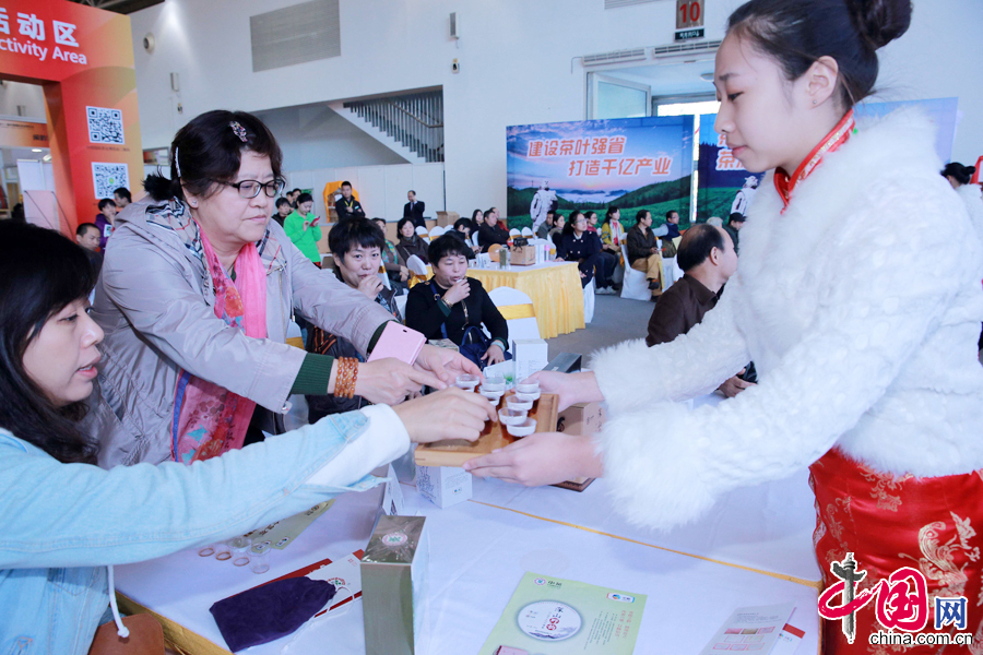 11月2日，在北京全国农业展览馆举行的第十一届中国国际茶业博览会，图为发布会现场。