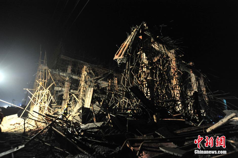 江西宜春：一工地混凝土澆築坍塌 7人受傷[組圖]