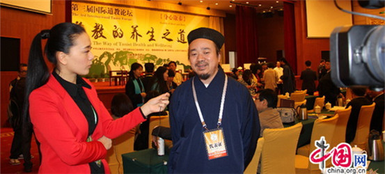 全國政協委員、中國道教協會副會長黃信陽接受中國網記者採訪