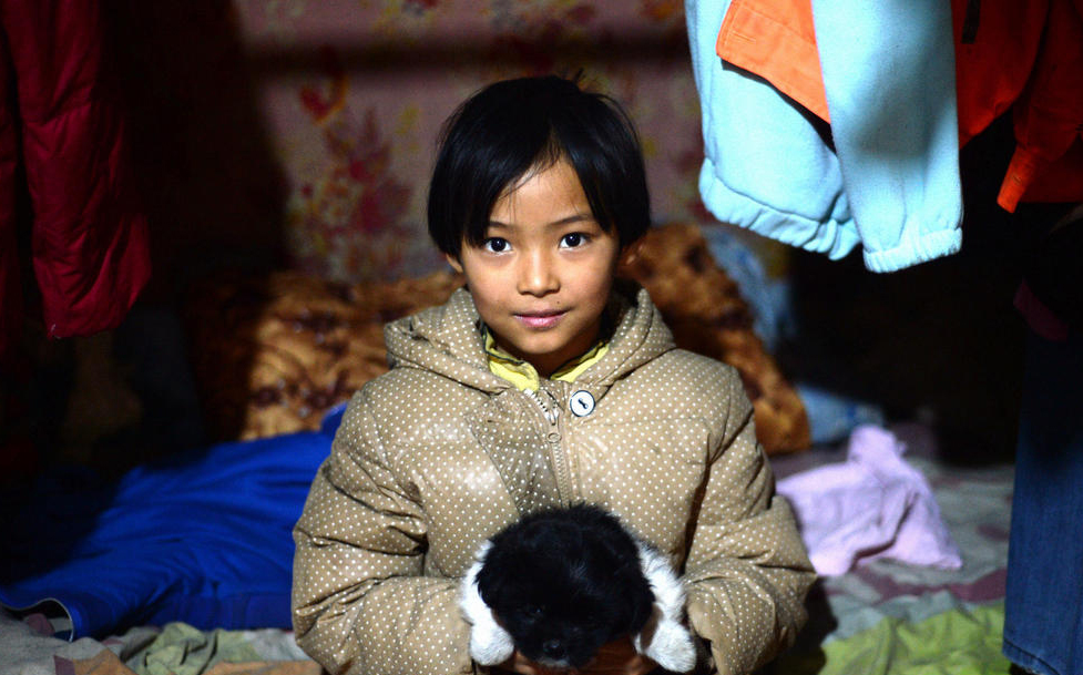 济南6岁失学女孩帮奶奶扫马路 成"环卫工"