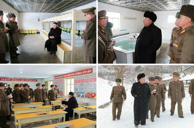 金正恩冒雪視察朝鮮部隊 了解官兵生活環境[組圖]