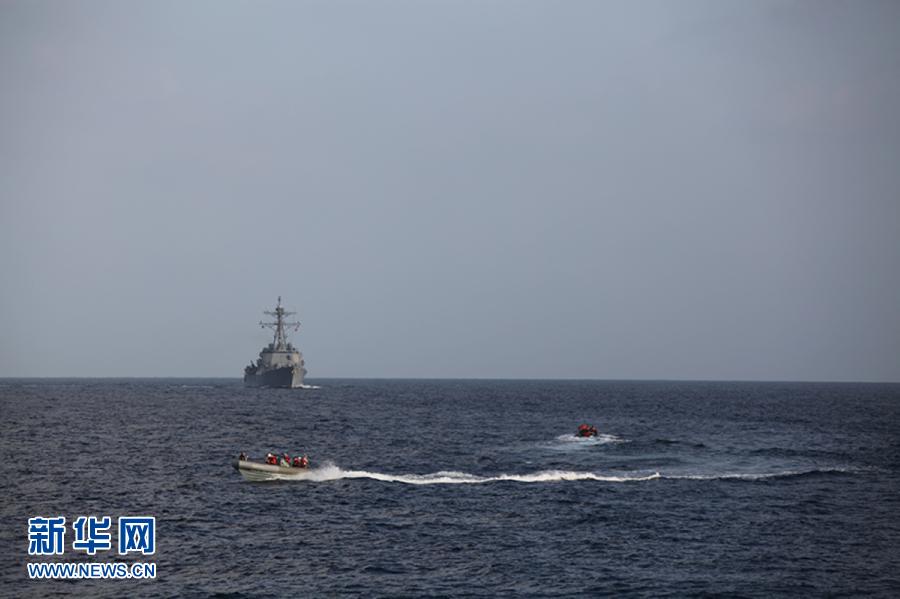 中美海军首次在亚丁湾举行海上联合演练[组图]