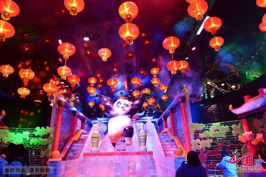 亞洲最大型室內冰雕展開幕 冰雕卡通形象“萌翻天”[組圖]