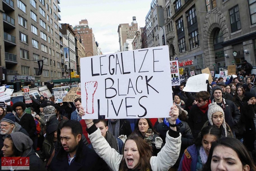 美爆发超大规模反种族歧视游行组图