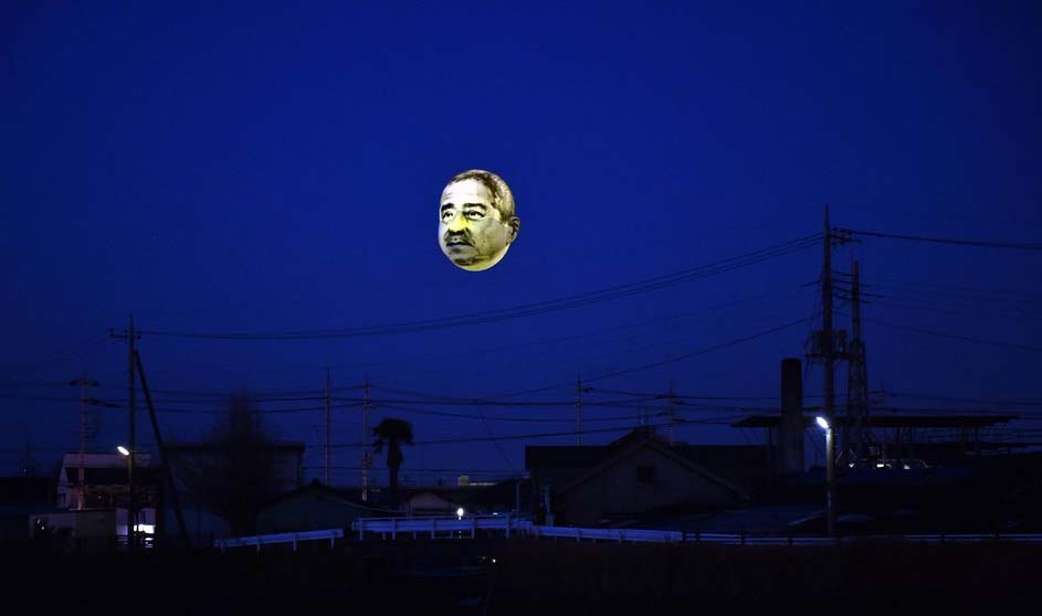 日本現巨型“大叔臉”氣球 造型詭異嚇呆市民[組圖]