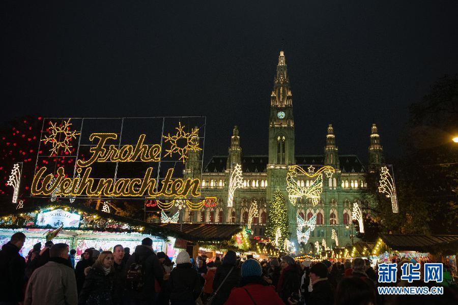 维也纳市政厅广场圣诞市场的美食